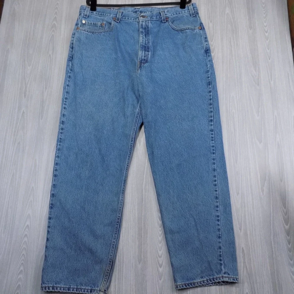 Vintage 90's Levi's 550 Relaxed Fit Jeans Mens 42x30 Blue Made in USA EUC